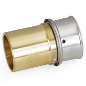 Viega 1" PEX Press x 1" Copper Fitting Adapter, Lead-Free Bronze - Image 2