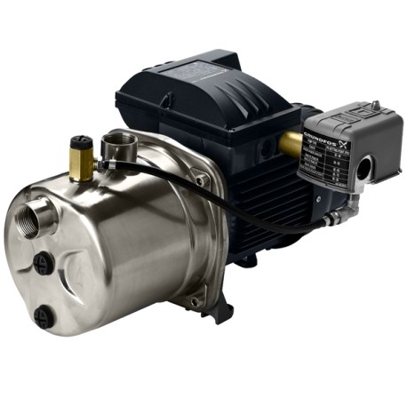 Grundfos JP4-47ASI Stainless Steel Shallow Well Jet Pump, 1/2 HP, 115/230V