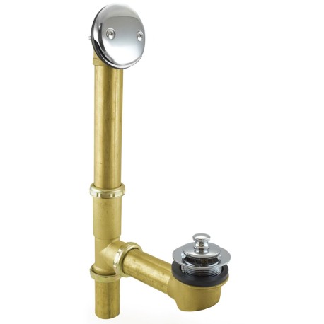 Lift and Turn Bath Tub Drain Waste Full Kit, 20-Ga Tubular Brass ...