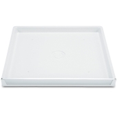 Mustee 32" x 30" x 2.5" DuraPan Washer/Water Heater Pan w/ Side Drain Elbow Fitting Assembly, Flock White - Image 1