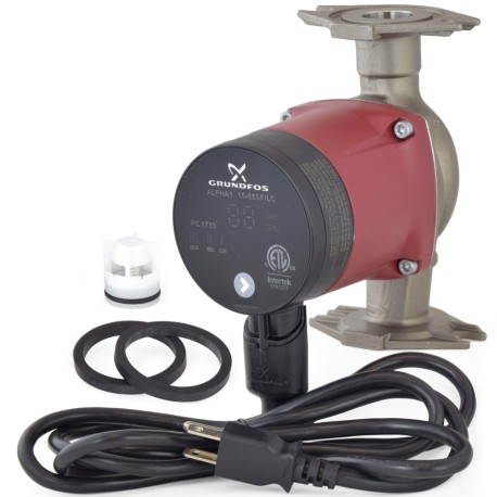 Grundfos Alpha1 15-55SF/LC Variable Speed Stainless Steel Circulator Pump w/ IFC, Line Cord, 1/16 HP, 115V