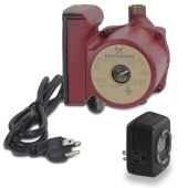 Grundfos UP15-10B5/TLC Bronze Circulator Pump w/ Timer & Line Cord, 1/2" Sweat, 1/25 HP, 115V - Image 1