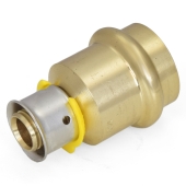 Viega 1/2" PEX Press x 3/4" ProPress Adapter, Lead-Free Bronze - Image 1