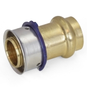 Viega 3/4" PEX Press x 1/2" ProPress Adapter, Lead-Free Bronze - Image 1
