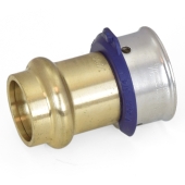 Viega 3/4" PEX Press x 1/2" ProPress Adapter, Lead-Free Bronze - Image 2