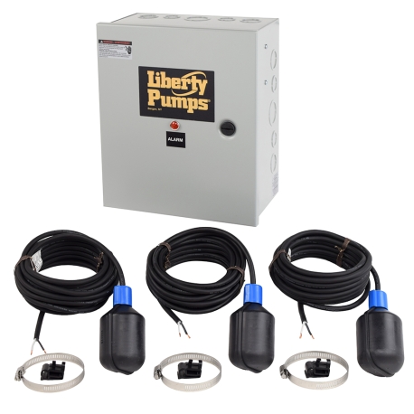 Liberty Pumps Indoor Duplex Sewage/Grinder Pump System Control w/ 20ft cord, 115/208/230V, up to 2HP (15-20A)