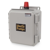 Outdoor Duplex Sewage/Grinder Pump System Control w/ 20ft cord, 115/208/230V, up to 2HP (15-20A) Liberty Pumps