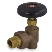 Matco-Norca 1/2" Sweat (Solder) x 1/2" MIP Union Hot Water Radiator Angle Valve - Image 1