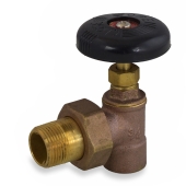 Matco-Norca 3/4" Sweat (Solder) x 3/4" MIP Union Hot Water Radiator Angle Valve - Image 1