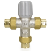 Honeywell-Resideo 1/2" Union Threaded Mixing Valve (Lead-Free), 70-145F - Image 1