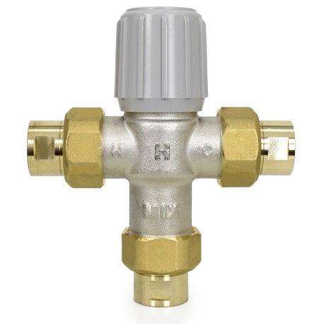 Honeywell-Resideo 1/2" Union Threaded Mixing Valve (Lead-Free), 70-145F