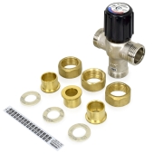 Honeywell-Resideo 3/4" Union Sweat Mixing Valve (For Heating Only), 70-180F - Image 2