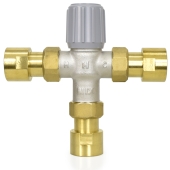 Honeywell-Resideo 1" Union Threaded Mixing Valve (Lead-Free), 70-145F - Image 1