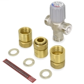 Honeywell-Resideo 1" Union Threaded Mixing Valve (Lead-Free), 70-145F - Image 2