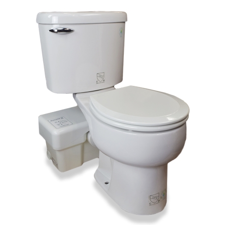 Liberty Pumps ASCENTII Complete Macerating Toilet System, Round