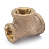 Matco-Norca 1" x 3/4" x 1" FPT Brass Tee, Lead-Free - Image 1