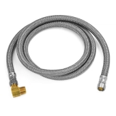 BrassCraft 60" Poly Braided Dishwasher Connector w/ 3/8" MIP Elbow (3/8" Compr. x 3/8" Compr.) - Image 1