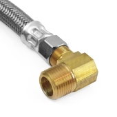 BrassCraft 60" Poly Braided Dishwasher Connector w/ 3/8" MIP Elbow (3/8" Compr. x 3/8" Compr.) - Image 3