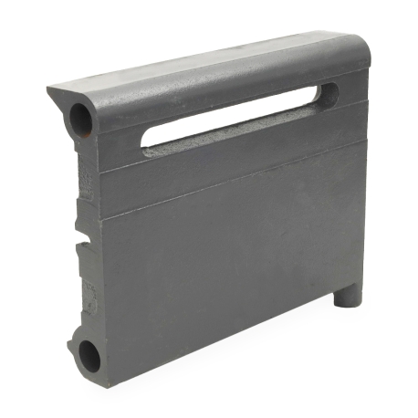 OCS 1ft (12") Cast Iron Baseboard Radiator Section (Right), Floor Standing, 10" H x 2-1/2" D