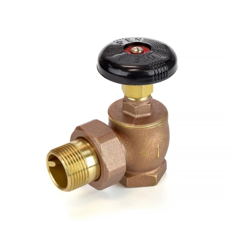 Matco-Norca 1" FIP x 1" MIP Union Steam Angle Radiator Valve
