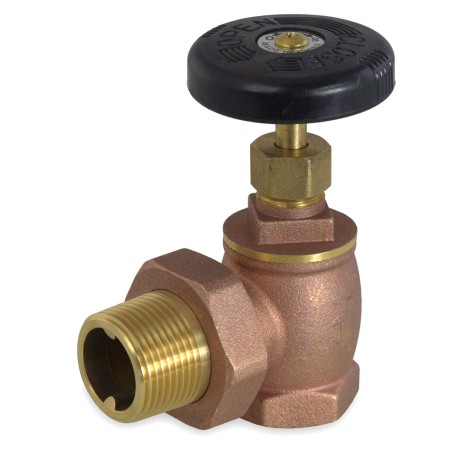 Matco-Norca 1" FIP x 1" MIP Union Steam Angle Radiator Valve, Economy Style