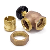 Matco-Norca 1-1/4" FIP x 1-1/4" MIP Union Steam Angle Radiator Valve - Image 2