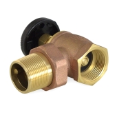 Matco-Norca 1-1/4" FIP x 1-1/4" MIP Union Steam Angle Radiator Valve, Economy Style - Image 3