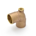 3/4" C x 1/8" FPT x 3/4" C Cast Brass Baseboard Tee