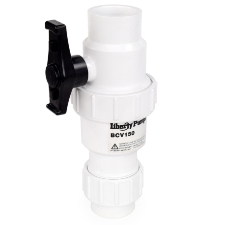 Liberty Pumps 1-1/2" PVC Ball & Check Valve Combo w/ Union, Solvent Weld