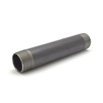1-1/4" x 8" Black Pipe Nipple