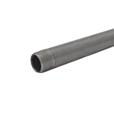 1" x 10ft Black Steel Pipe, Sch 40, NPT Threaded on Both Ends Everhot