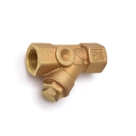 1/2" Threaded Y-Strainer, Cast Bronze, with Plug