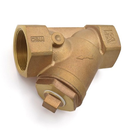 Wright Valves 2" Threaded Y-Strainer, Cast Bronze, with Plug