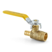 Wright Valves 1/2" PEX x Sweat (Solder) Brass Ball Valve, Full Port - Image 1