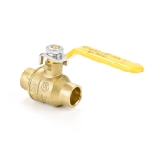 Wright Valves 1/2" Sweat (Solder) Brass Ball Valve, Full Port - Image 2
