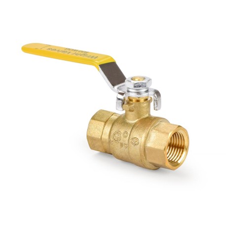Wright Valves 1/2" NPT Threaded Brass Ball Valve, Full Port