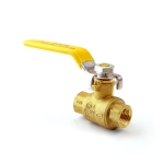 1/4" NPT Threaded Brass Ball Valve, Full Port