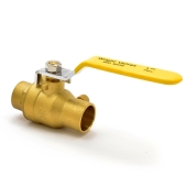 Wright Valves 3/4" Sweat (Solder) Brass Ball Valve w/ Waste, Full Port - Image 2