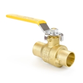 Wright Valves 3/4" Sweat (Solder) Brass Ball Valve, Full Port - Image 1