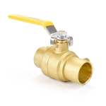 1" Sweat (Solder) Brass Ball Valve w/ Waste, Full Port