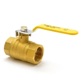 Wright Valves 1" NPT Threaded Brass Ball Valve w/ Waste, Full Port - Image 2