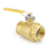 Wright Valves 1-1/2" NPT Threaded Brass Ball Valve, Full Port - Image 1