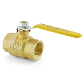 Wright Valves 1-1/4" NPT Threaded Brass Ball Valve, Full Port - Image 2