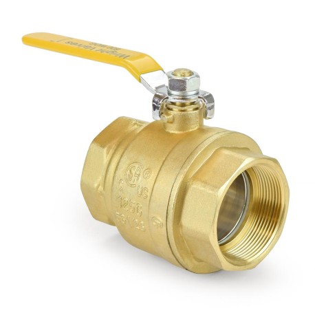 Wright Valves 2" NPT Threaded Brass Ball Valve, Full Port