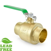 Wright Valves 2-1/2" Sweat (Solder) Brass Ball Valve, Full Port (Lead-Free) - Image 1