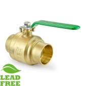 Wright Valves 2-1/2" Sweat (Solder) Brass Ball Valve, Full Port (Lead-Free) - Image 2