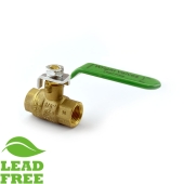 3/8" NPT Threaded Brass Ball Valve, Full Port (Lead-Free) Wright Valves