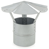Juniper Industries 5" Galvanized Rain Cap (Shanty Cap), 26 GA - Image 1