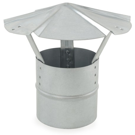 Juniper Industries 5" Galvanized Rain Cap (Shanty Cap), 26 GA