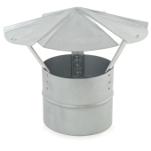 Juniper Industries 6" Galvanized Rain Cap (Shanty Cap), 24 GA - Image 1